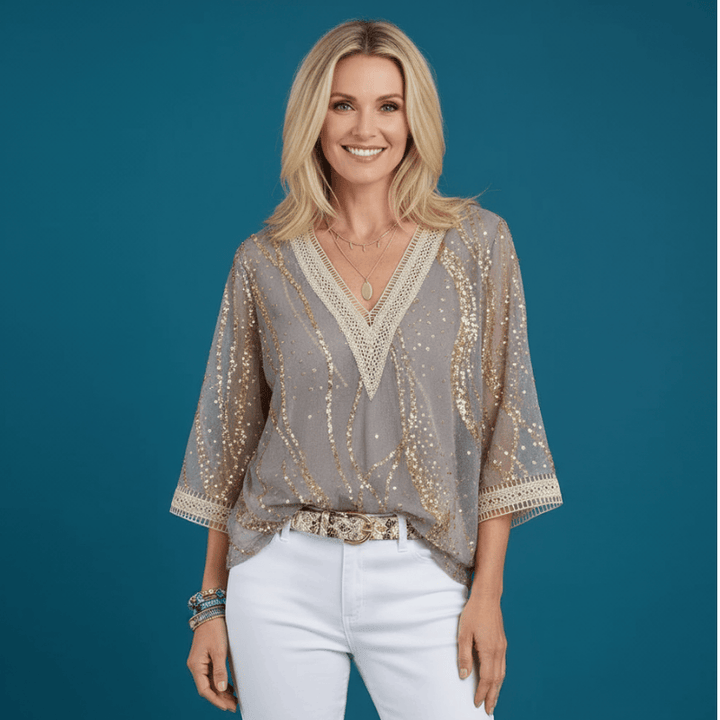 Claire elegante damesblouse van Lenoriva – stijlvolle blouse met verfijnde details