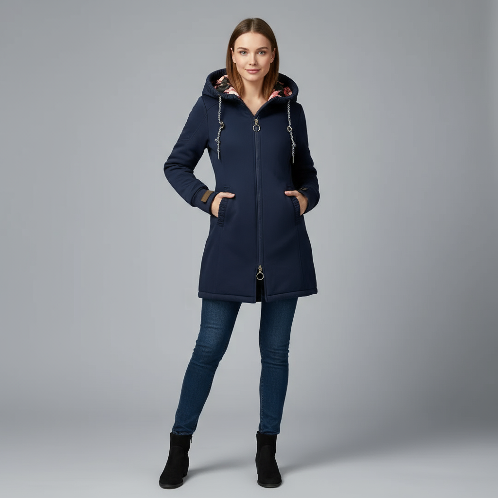 Noémie elegante en stijlvolle jas voor dames van Lenoriva – luxe damesjas met verfijnde pasvorm en tijdloos design