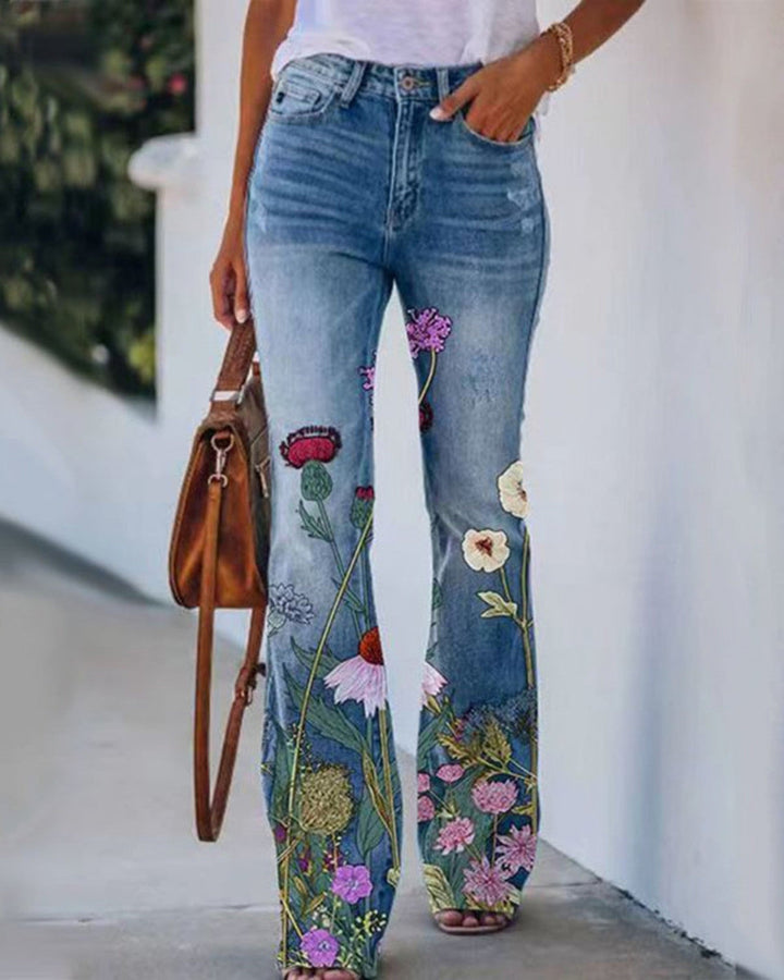 Sanne – Elegante Flare Jeans Met Hoge Taille
