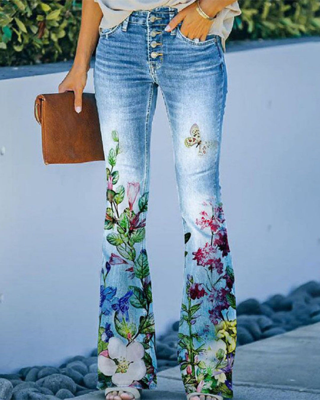 Sanne – Elegante Flare Jeans Met Hoge Taille