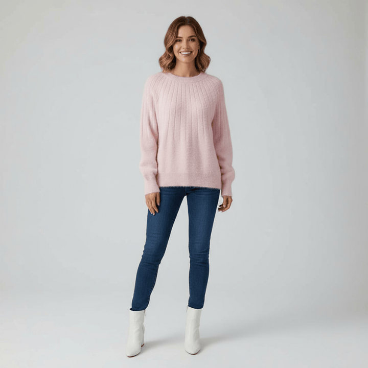 Colette elegante kasjmier trui voor dames van Lenoriva – luxe zachte damestrui met verfijnde afwerking