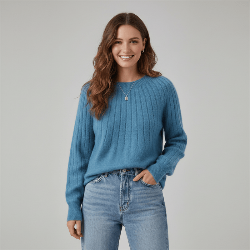 Colette elegante kasjmier trui voor dames van Lenoriva – luxe zachte damestrui met verfijnde afwerking