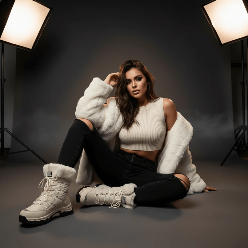 Vivienne elegante gevoerde laarzen voor dames van Lenoriva – stijlvolle leren laarzen met zachte voering en tijdloos design