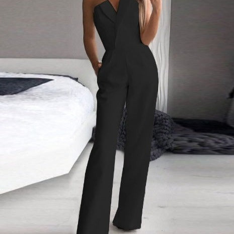 Elegante mouwloze dames jumpsuit, stijlvolle en comfortabele outfit