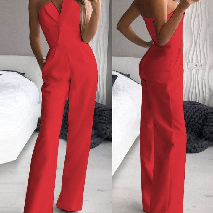 Elegante mouwloze dames jumpsuit, stijlvolle en comfortabele outfit