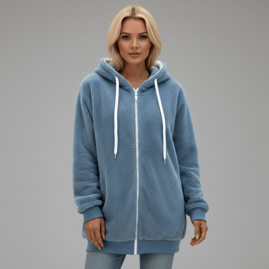 Comfortabele dameshoodie met ritssluiting en moderne pasvorm