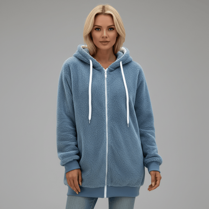 Comfortabele dameshoodie met ritssluiting en moderne pasvorm