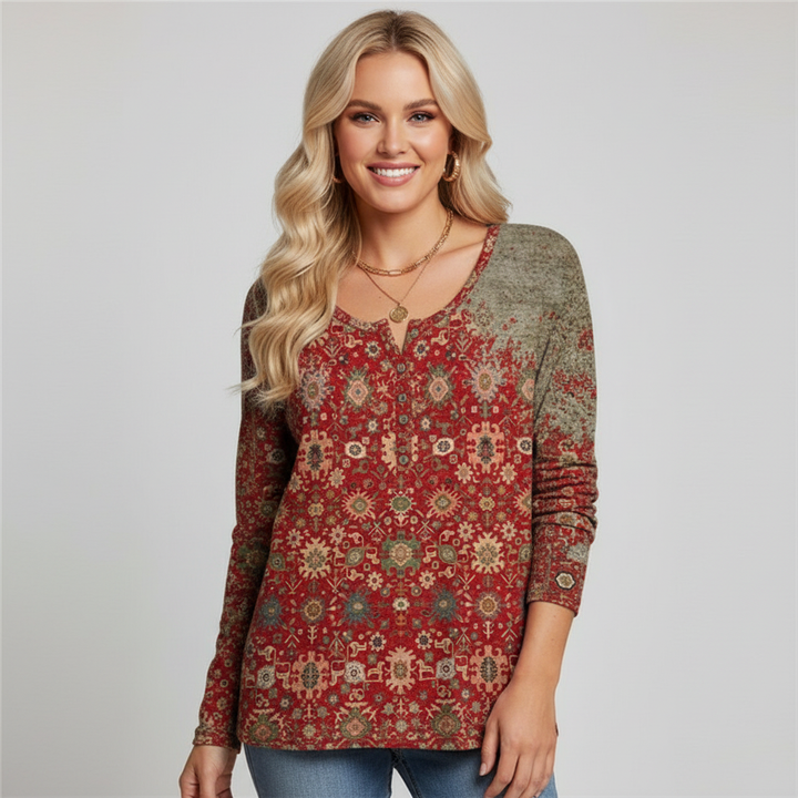 Luchtige boho dames top met rustieke charme en zomerse stijl