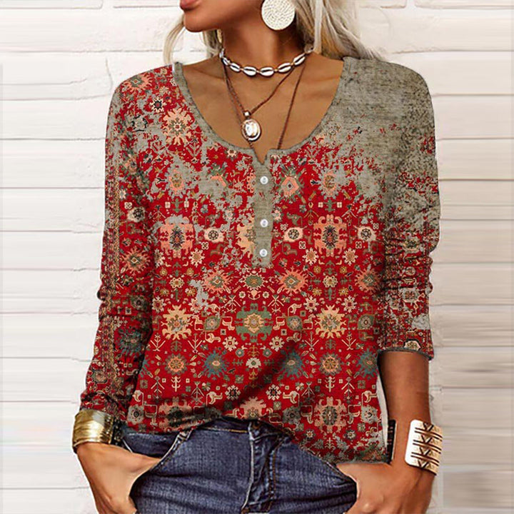 Luchtige boho dames top met rustieke charme en zomerse stijl