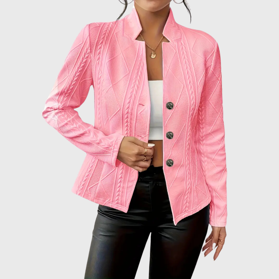Klassieke dames blazer met getailleerde pasvorm en stijlvolle afwerking