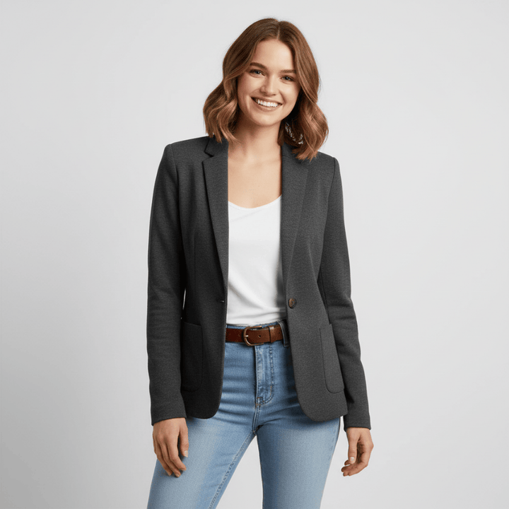 Damesblazer met slanke pasvorm en elegante uitstraling