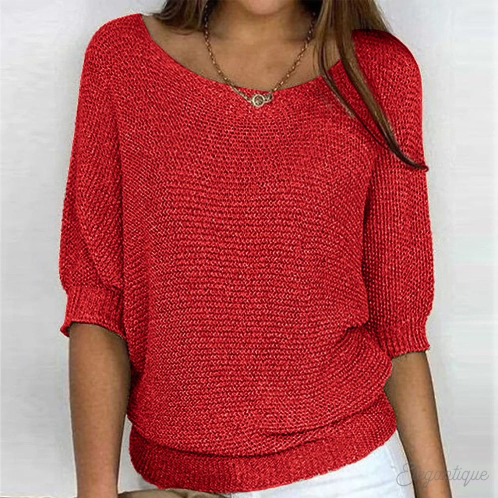 Lieke – Gebreide Trui Met Elegante Textuur
