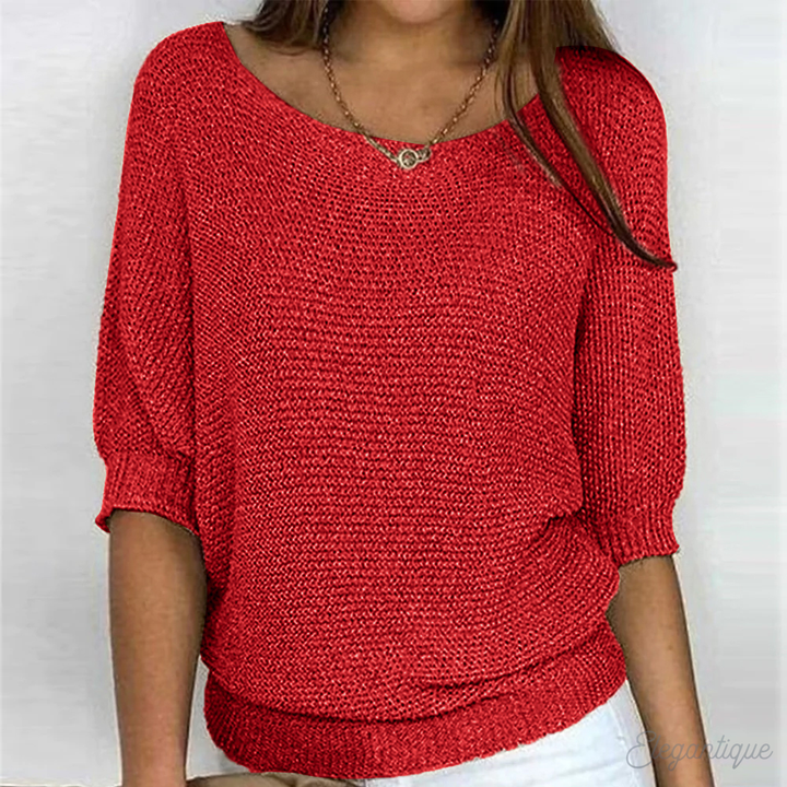 Lieke – Gebreide Trui Met Elegante Textuur