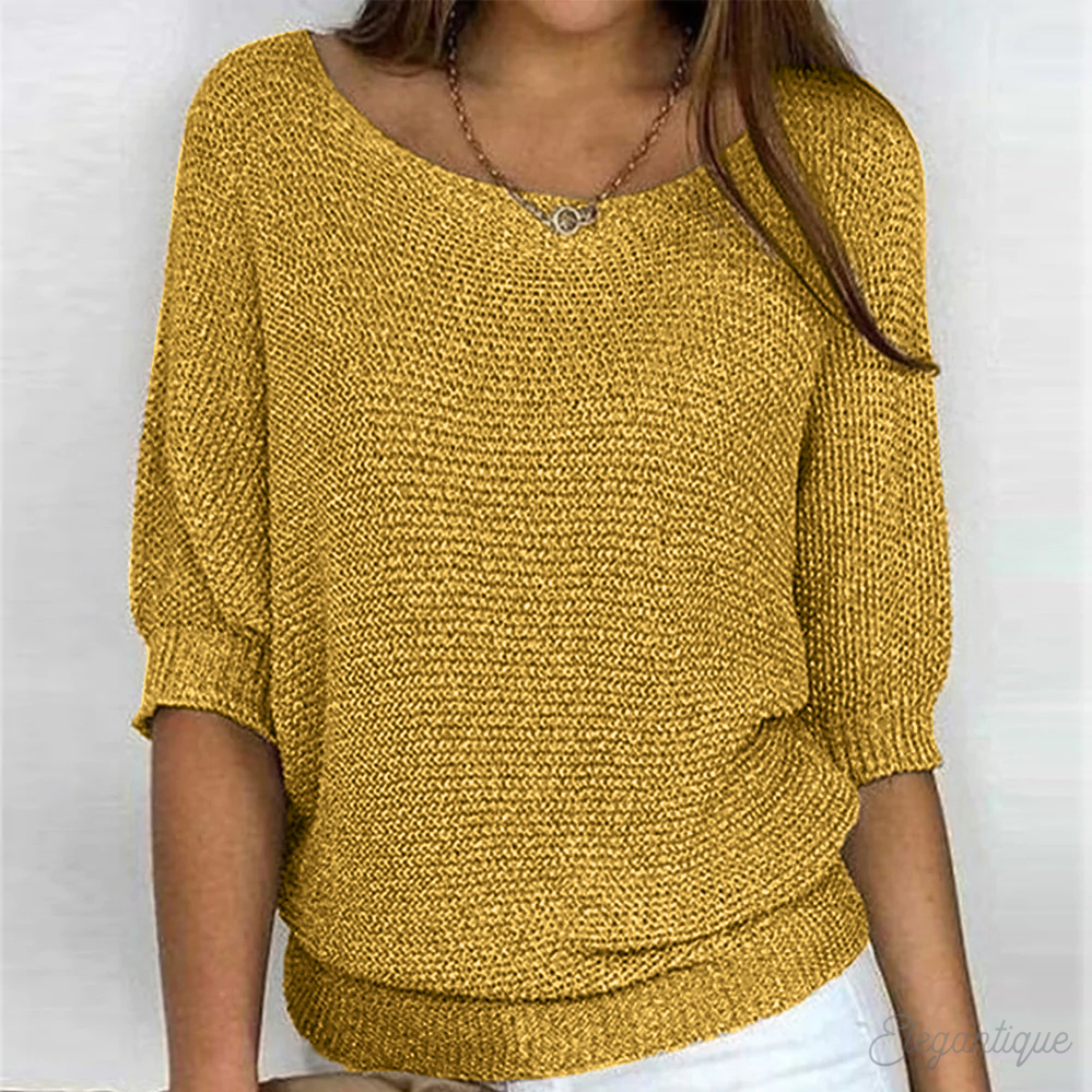 Lieke – Gebreide Trui Met Elegante Textuur