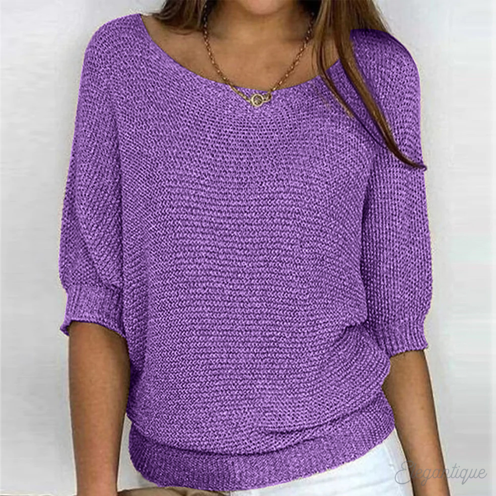 Lieke – Gebreide Trui Met Elegante Textuur
