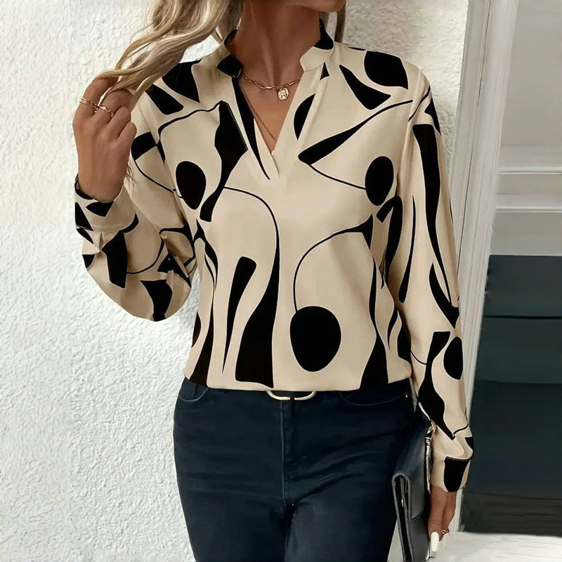 Elegante dames blouse met lange mouwen, stijlvol en comfortabel voor elke gelegenheid