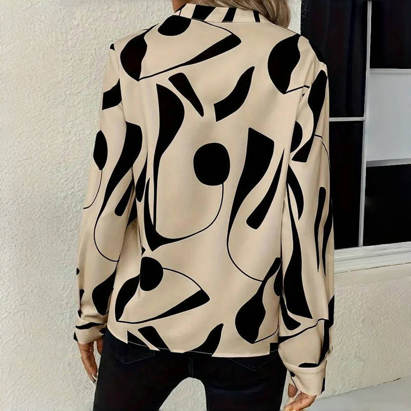 Elegante dames blouse met lange mouwen, stijlvol en comfortabel voor elke gelegenheid
