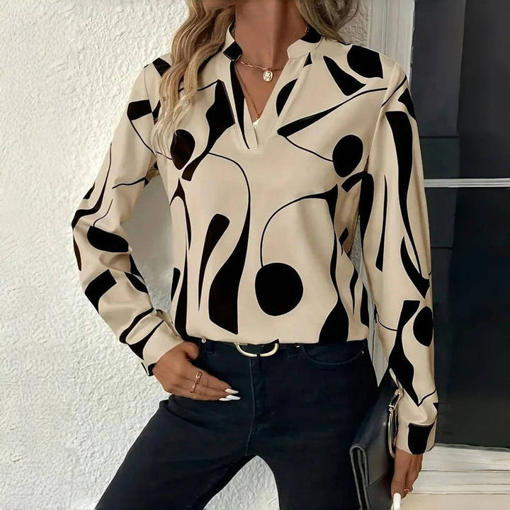 Elegante dames blouse met lange mouwen, stijlvol en comfortabel voor elke gelegenheid