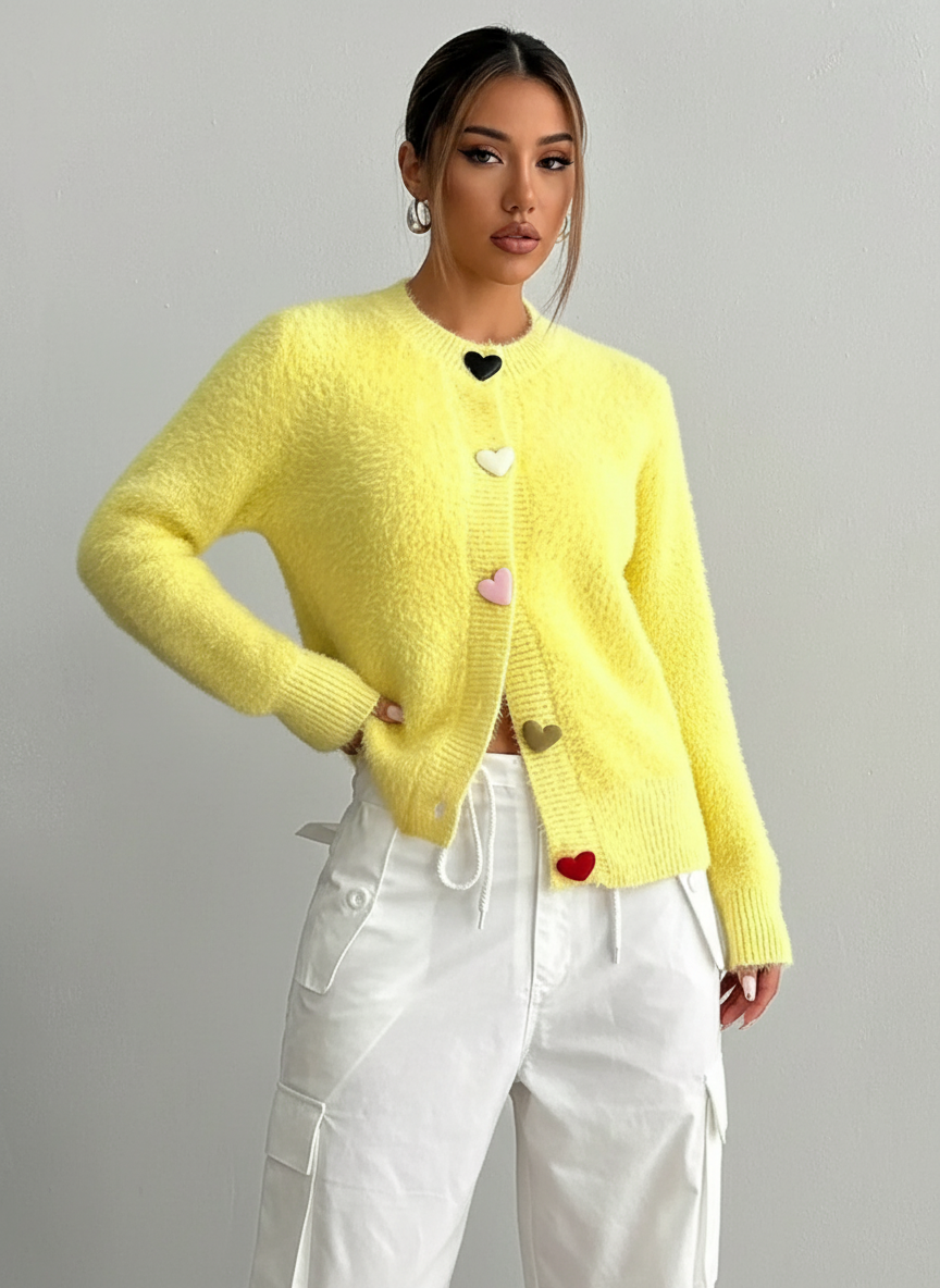 Eveline zachte gebreide cardigan voor dames, casual, comfortabel en elegant vest