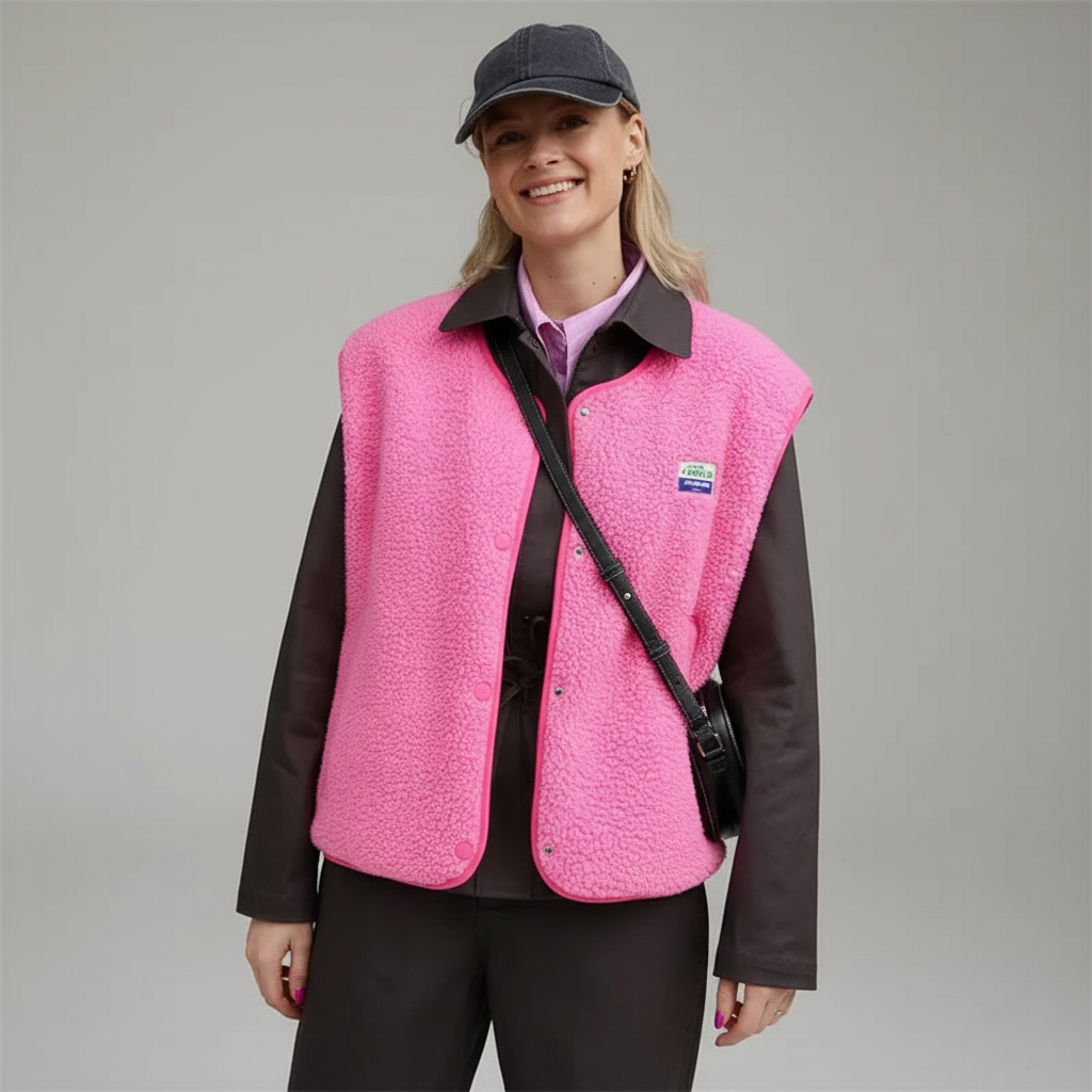 Dames vest van luxe lamswol, zacht en stijlvol