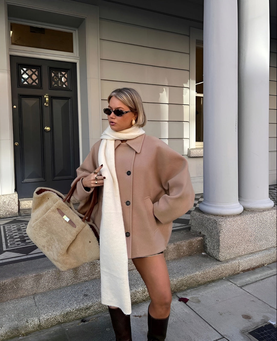 Fientje – Oversized wollen jas