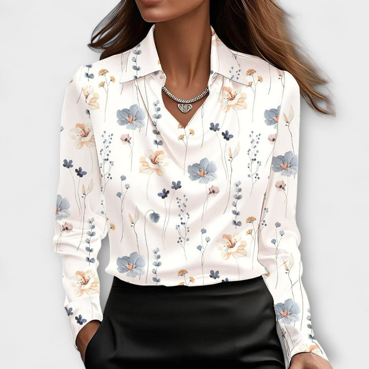 Luxe satijnen dames blouse, elegante en comfortabele stijlvolle top