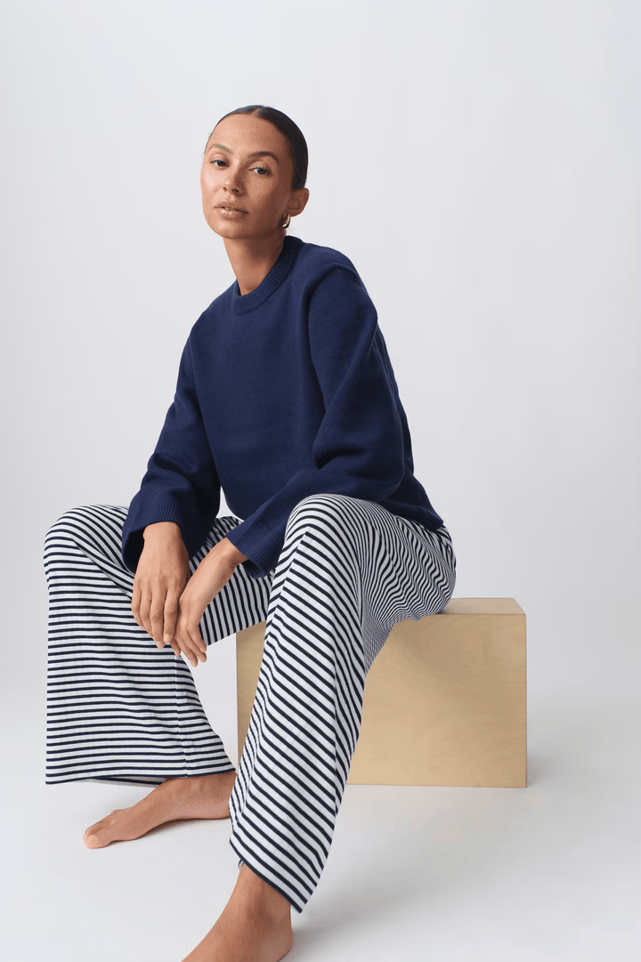 Amaya – Gestreepte Oversized Broek Met Tailleband