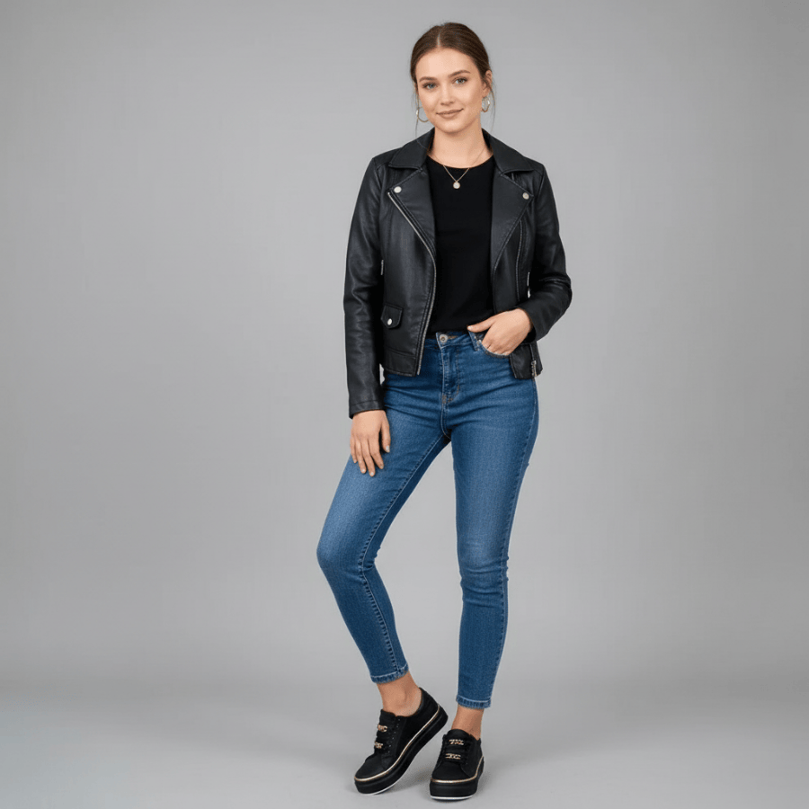 Modieuze dames sneakers met platform en kettingdetail