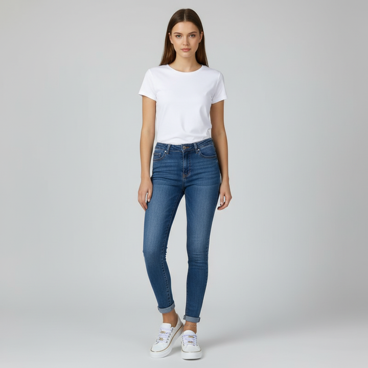 Modieuze dames sneakers met platform en kettingdetail