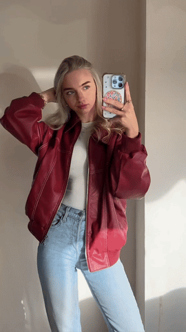 Novaro – Leather Bomber Jacket