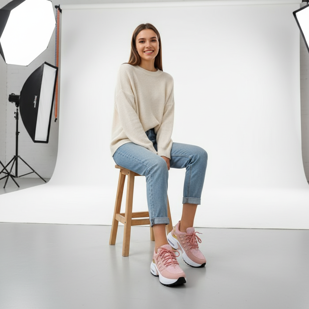 Orthopedische sneakers met ergonomisch ontwerp en ademend materiaal