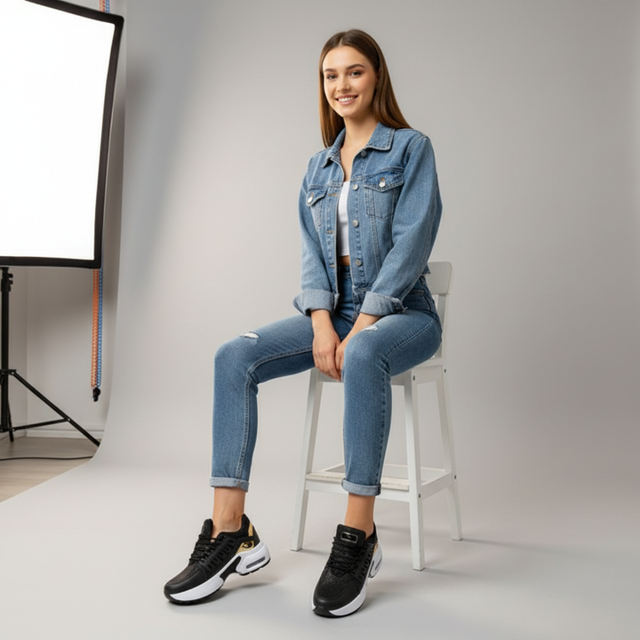Orthopedische sneakers met ergonomisch ontwerp en ademend materiaal