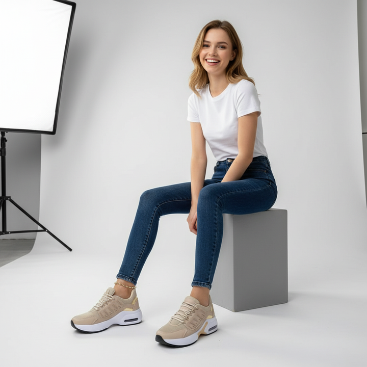 Orthopedische sneakers met ergonomisch ontwerp en ademend materiaal