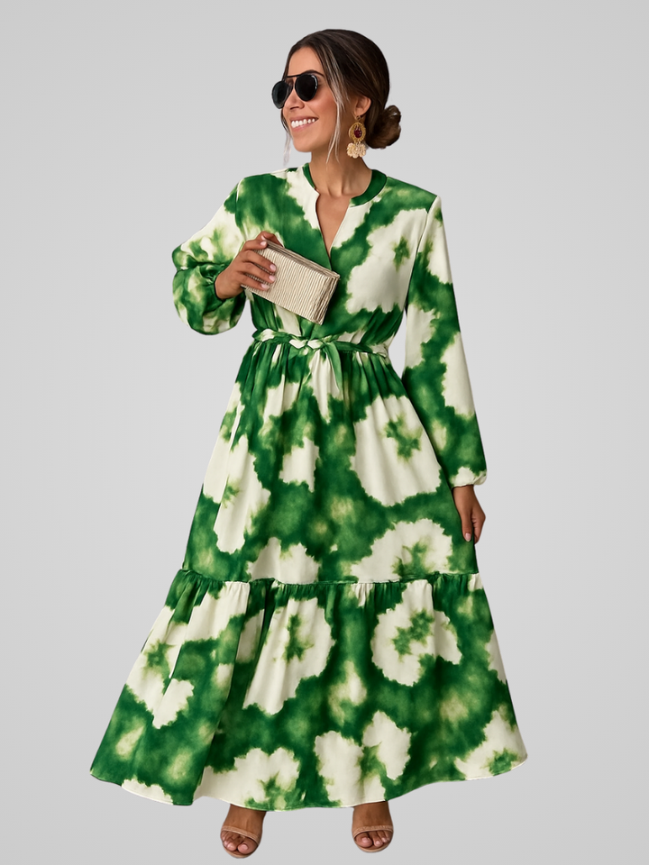 Isolde – Groene Bohemian Maxi Jurk
