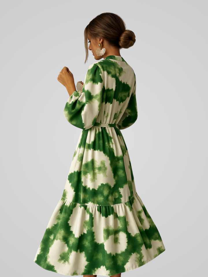 Isolde – Groene Bohemian Maxi Jurk