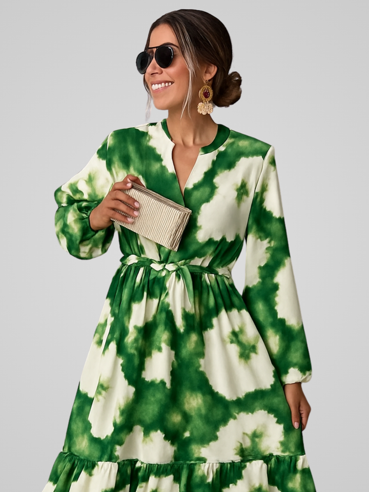 Isolde – Groene Bohemian Maxi Jurk