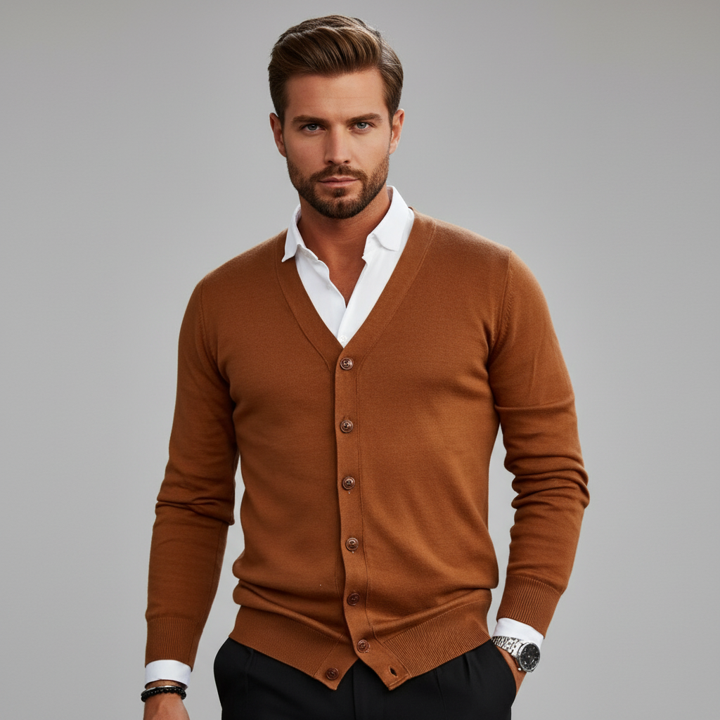 Warm herenvest met rits en zachte binnenkant