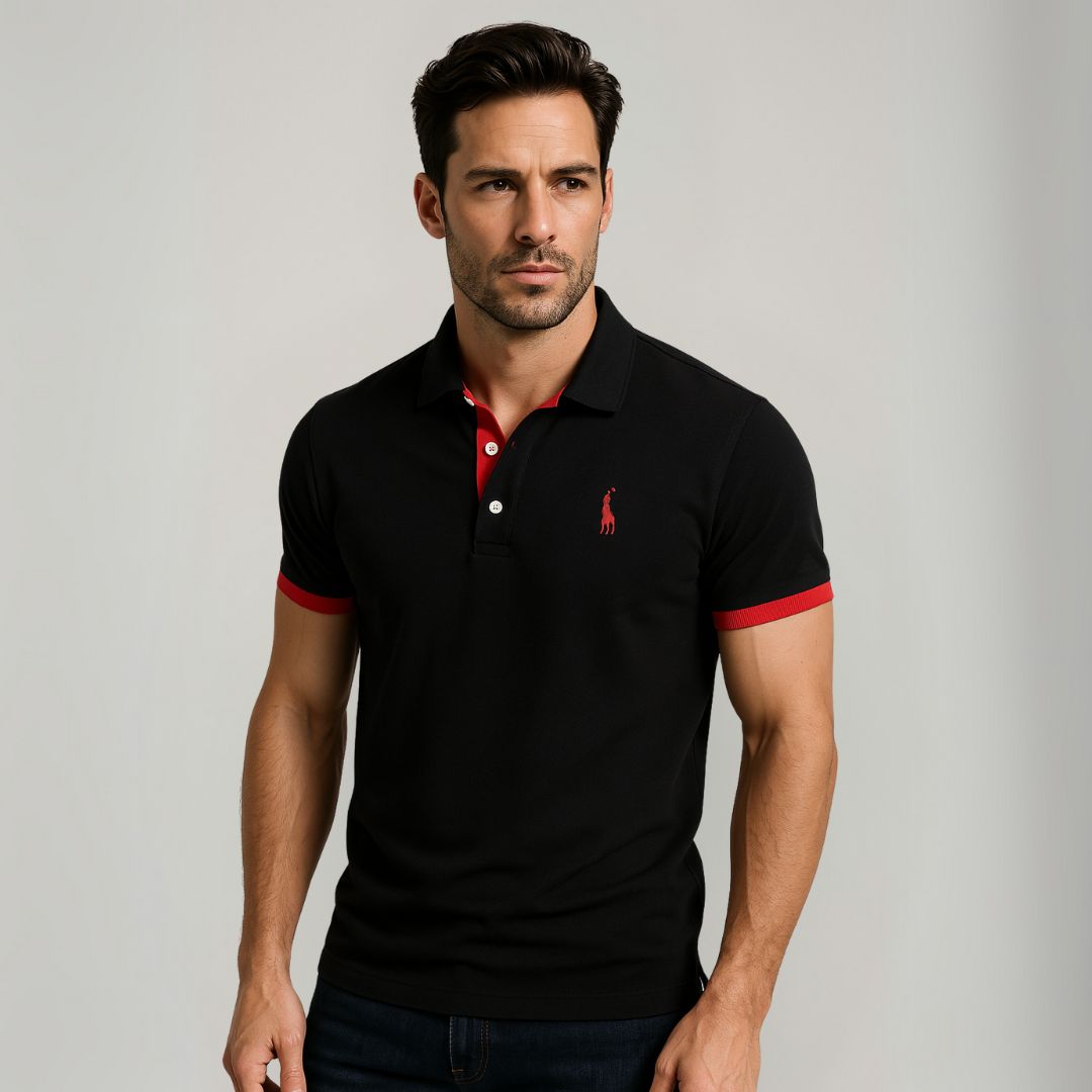 Slim fit poloshirt voor heren van katoen, stijlvol en comfortabel