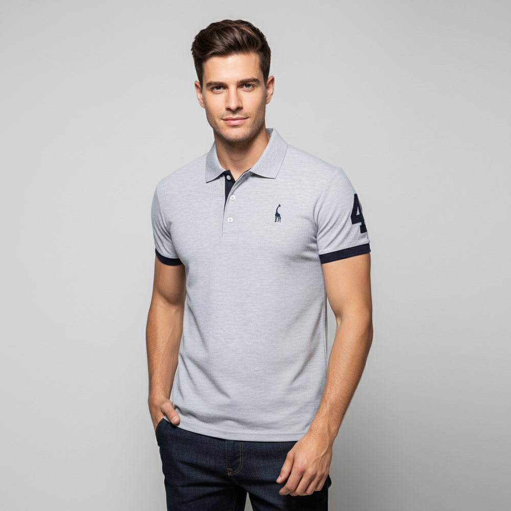 Slim fit poloshirt voor heren van katoen, stijlvol en comfortabel
