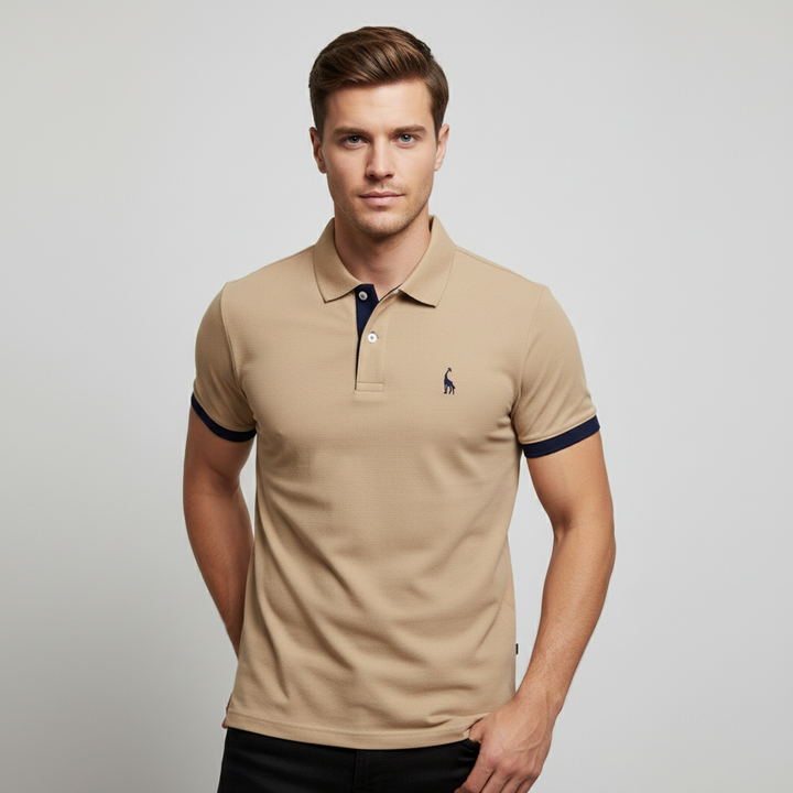 Slim fit poloshirt voor heren van katoen, stijlvol en comfortabel