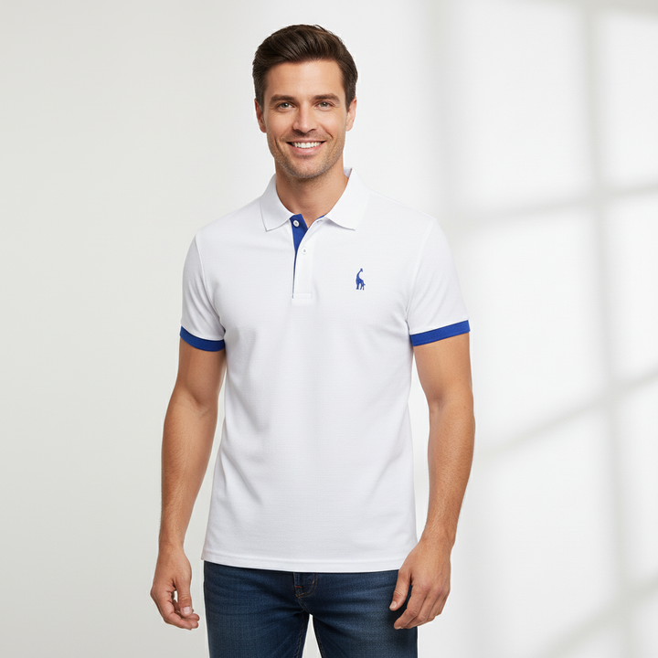 Slim fit poloshirt voor heren van katoen, stijlvol en comfortabel