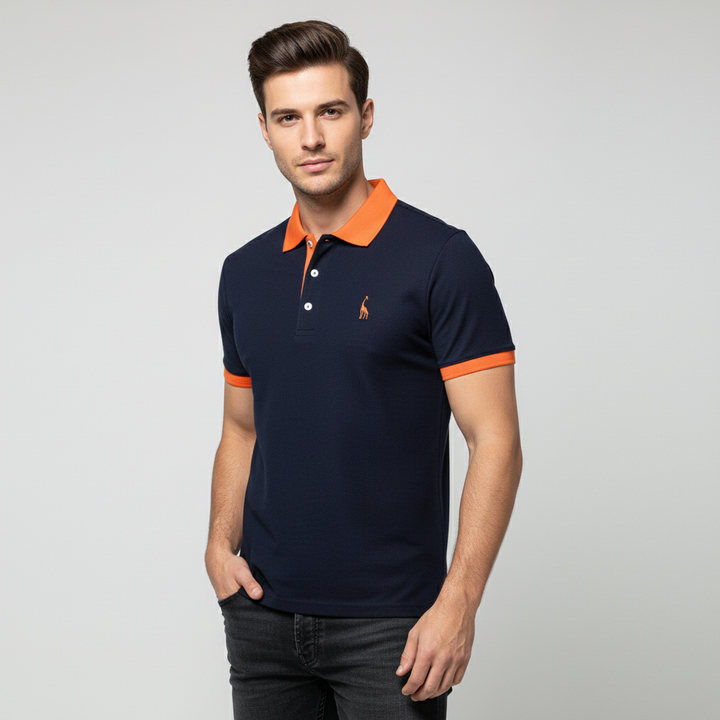 Slim fit poloshirt voor heren van katoen, stijlvol en comfortabel