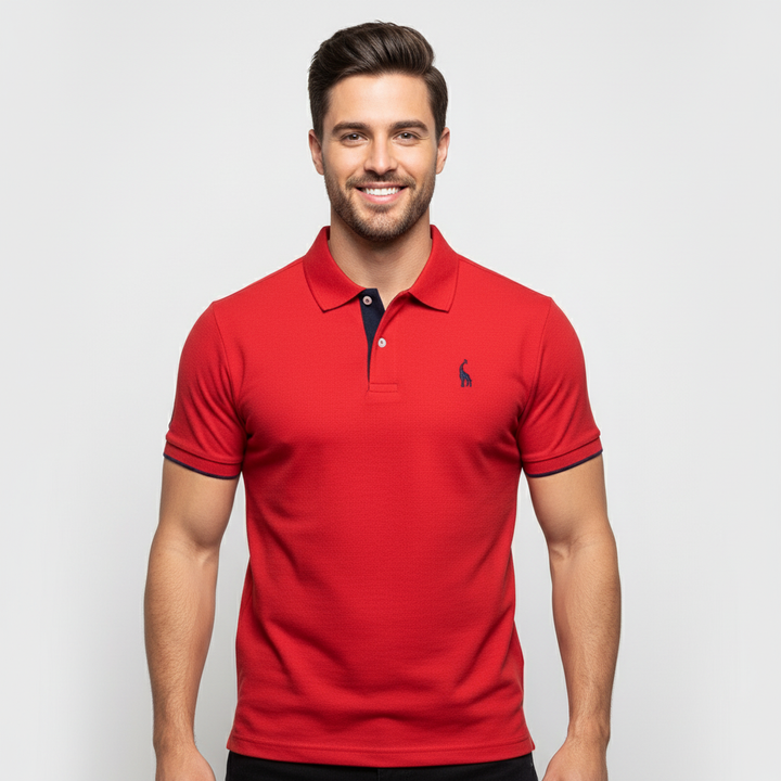 Slim fit poloshirt voor heren van katoen, stijlvol en comfortabel