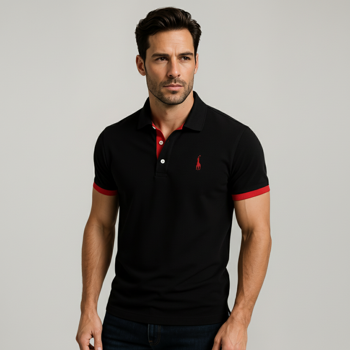 Slim fit poloshirt voor heren van katoen, stijlvol en comfortabel
