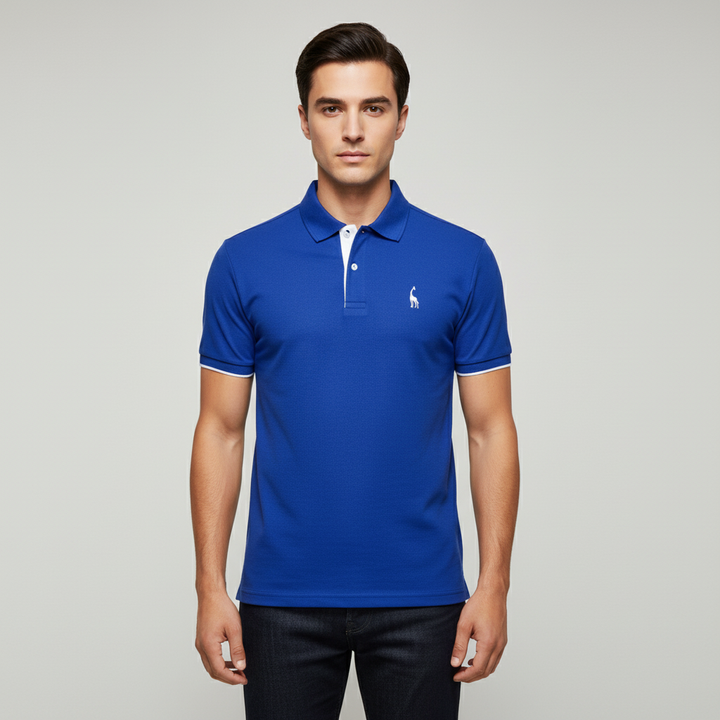 Slim fit poloshirt voor heren van katoen, stijlvol en comfortabel