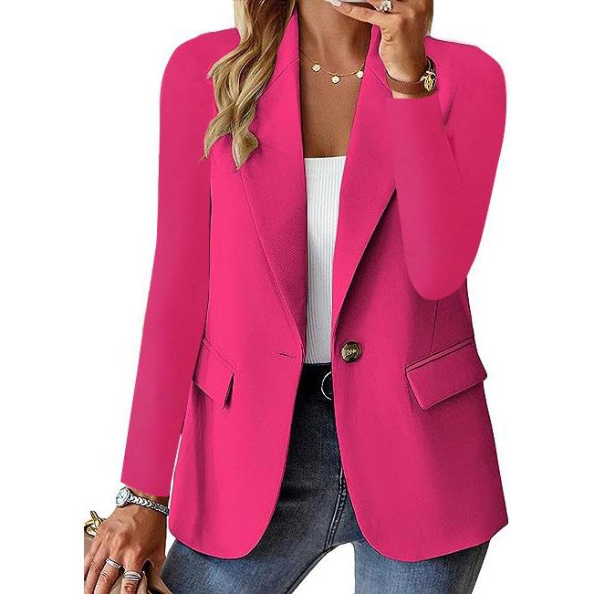 Elegante dames blazer met één knoop en getailleerde pasvorm