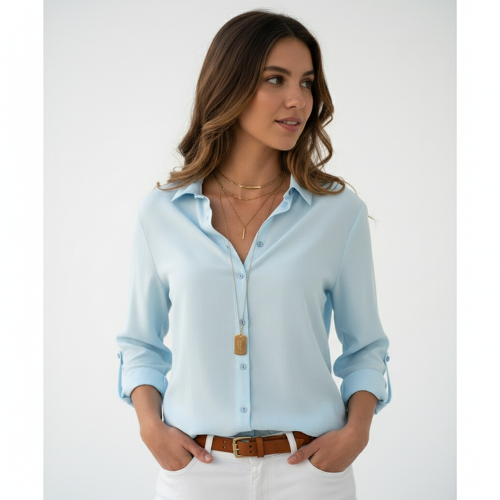 Formele damesblouse met knopen in elegante stijl
