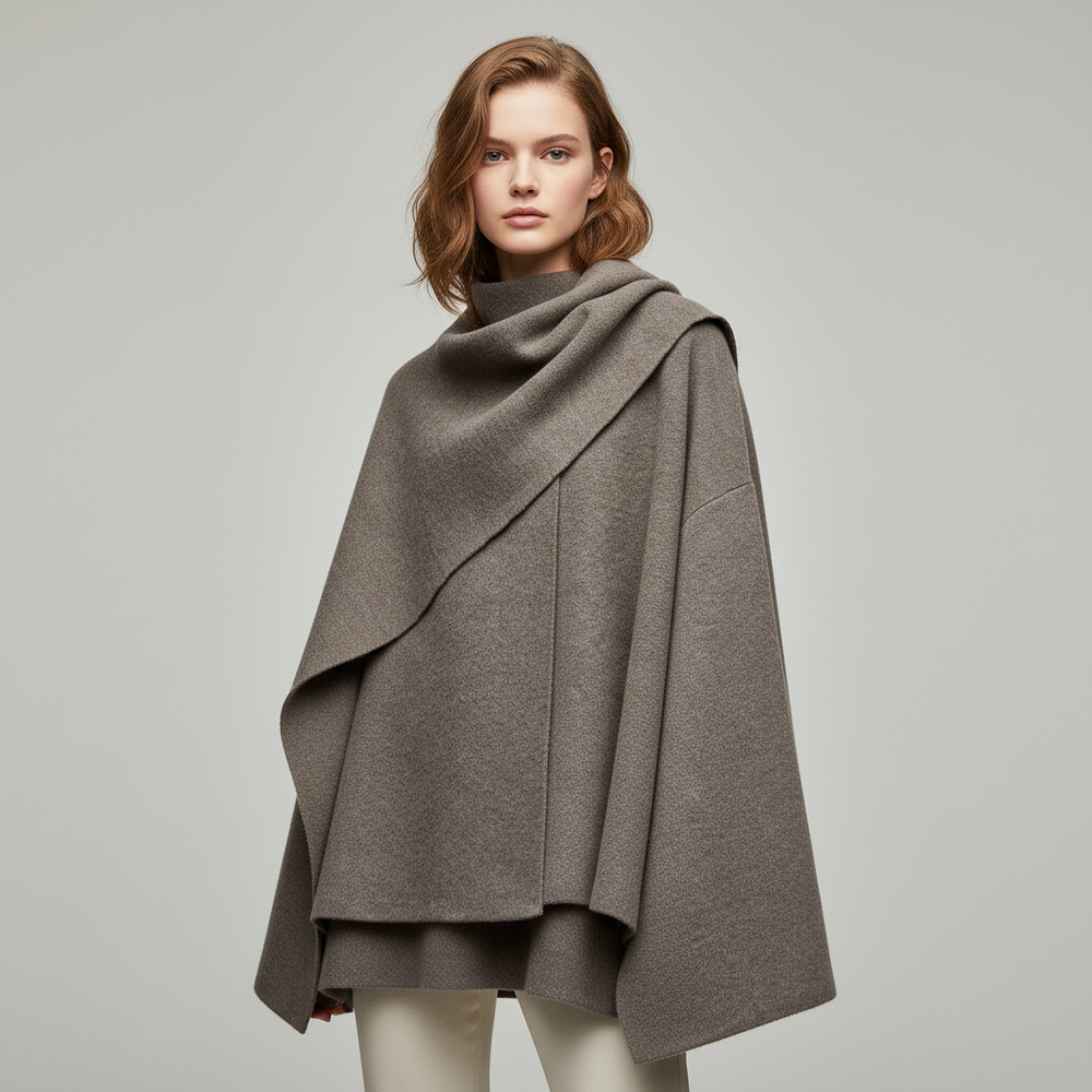Dames cape jas in elegant en modieus design