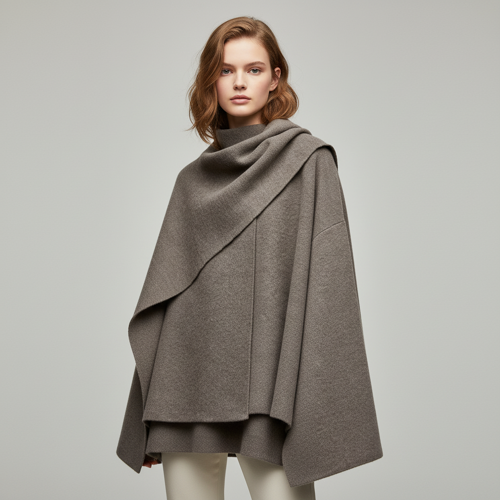 Dames cape jas in elegant en modieus design