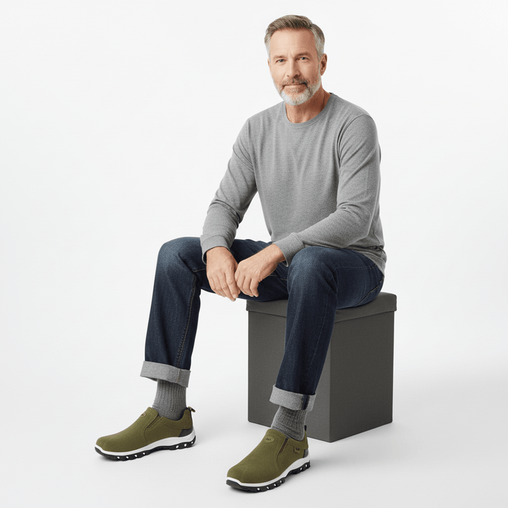 Heren orthopedische wandelschoenen met ademend en lichtgewicht ontwerp